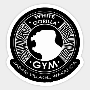 White Gorilla Gym Sticker